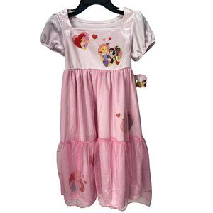 Disney Beautiful Pink Princess Shimmery Tulle‎ Fancy Nightgown Size 3T
